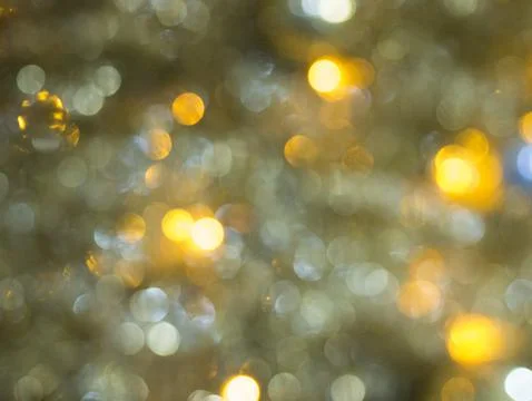 Unsharp bulbs of Christmas decorations Stock Photos