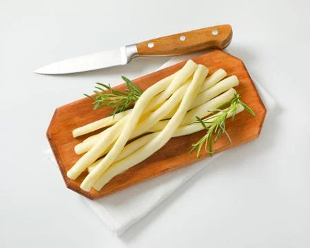 Unsmoked string cheese 스톡 사진