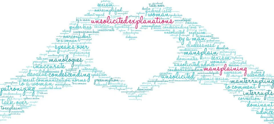 Unsolicited Explanations word cloud Stock-Illustration