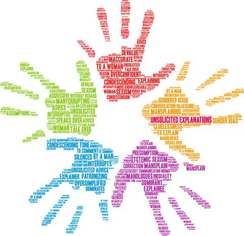 Unsolicited Explanations word cloud Ilustração Stock