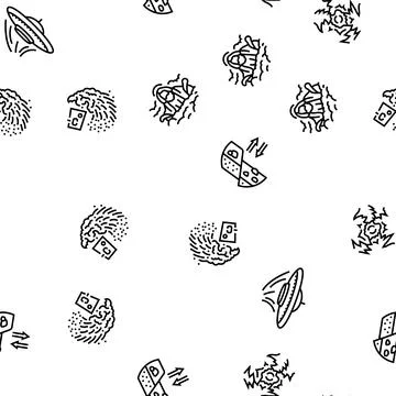 Unsolved mysteries question seamless pattern vector Stockillustratie