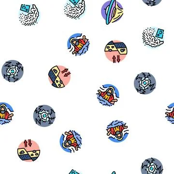 Unsolved mysteries question seamless pattern vector Stock Illustration