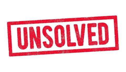 Unsolved red ink stamp Stock Illustration