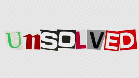 Unsolved text graphic paper cut Stop Motion, magazine collage, ransom note .. Stock Footage 336736037
