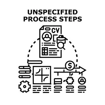Unspecified business process steps workflow development icon Stock Illustration