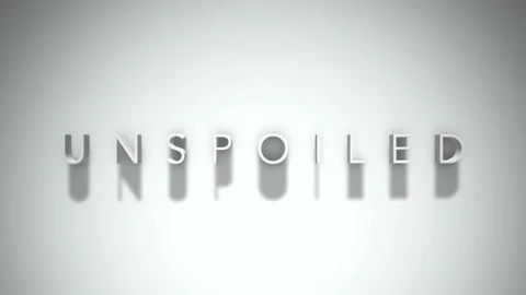 Unspoiled 3D title animation text with shadows on a white background Stock Footage 258616191