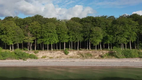 Unspoiled Coastline in Denmark Stock Footage 244859158