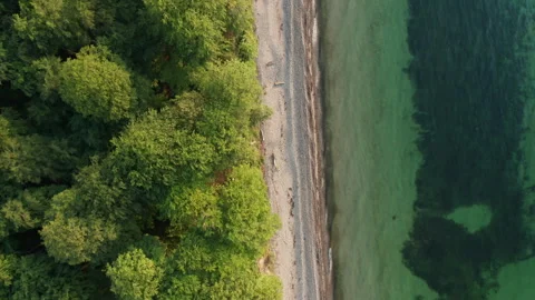 Unspoiled Coastline in Denmark Stock Footage 244864715