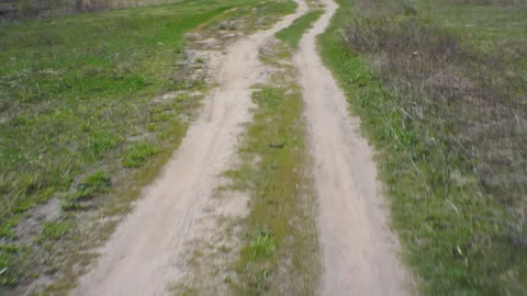 Unstable camera movement when shooting rough roads. Stock Footage 107322390