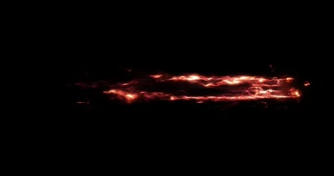 Unstable Red Plasma Laser Beam Against Black Screen VFX Overlay Vídeo Stock 330831119