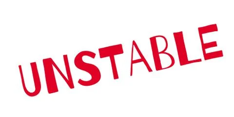 Unstable rubber stamp Stock Illustration