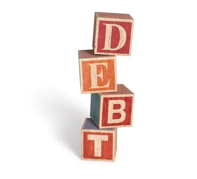 Unstable Stack Of Debt Stock Illustration