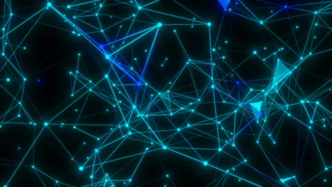 Unstable structure.Abstract background of technology network. Animation of Stock Footage 101354783