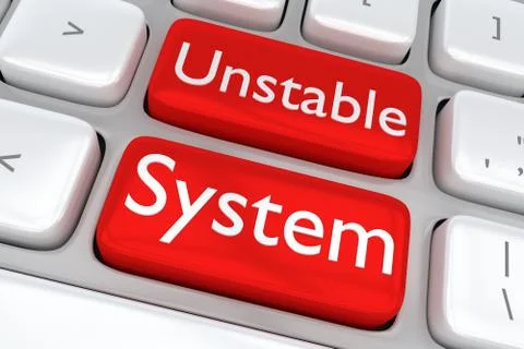 Unstable System concept Stock Illustration
