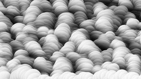 Unstoppable running digital streams. white circles. seamless loop. Stock Footage 81259670