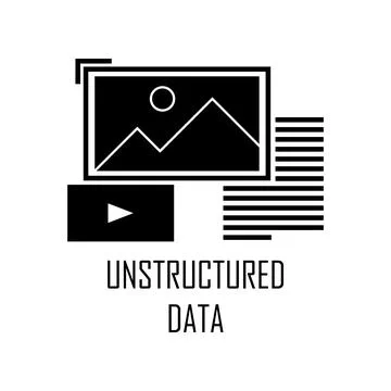 Unstructured data icon. Element of Web Development for mobile concept and web Stock Illustration