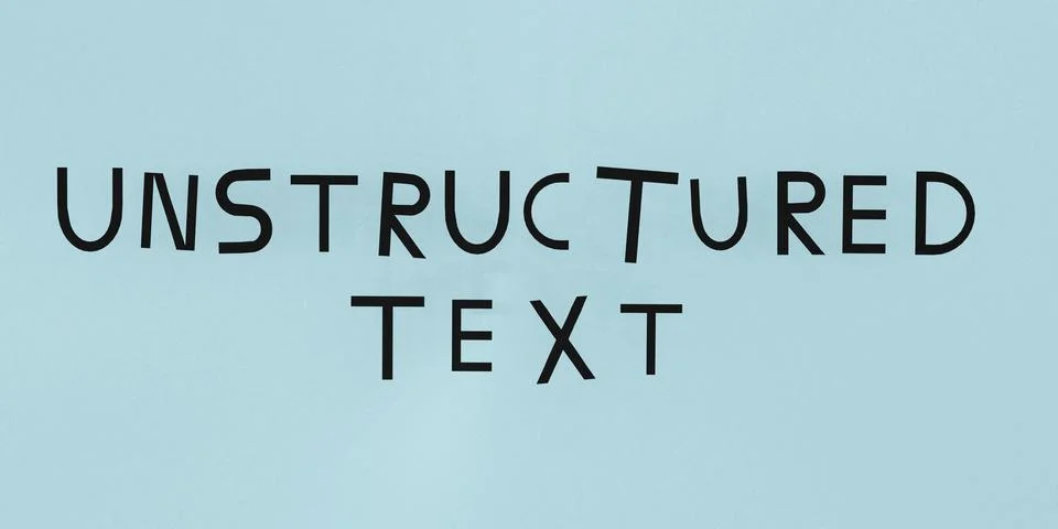 UNSTRUCTURED TEXT concept Illustrazione stock