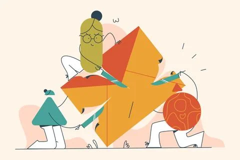Unsubscribe Illustration 스톡 일러스트