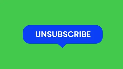 Unsubscribe Speech bubbles for text on green screen. 4K Stock-Footage 245339940