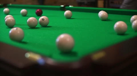 Unsuccessful Attempt in Billiards Stock Footage 60233741
