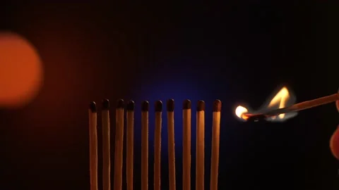 Unsuccessful attempt to light matches Stock Footage 236999449