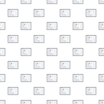 Unsuccessful login error message pattern on screen Stock Illustration