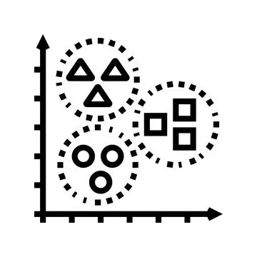 Unsupervised learning machine line icon vector illustration 스톡 일러스트