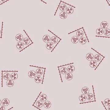 Unsupervised learning machine line seamless pattern Stock Illustration