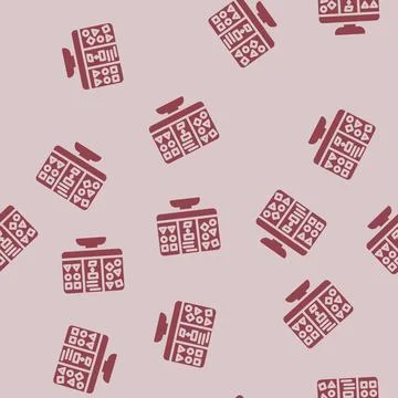 Unsupervised machine learning glyph vector seamless pattern Illustrazione stock