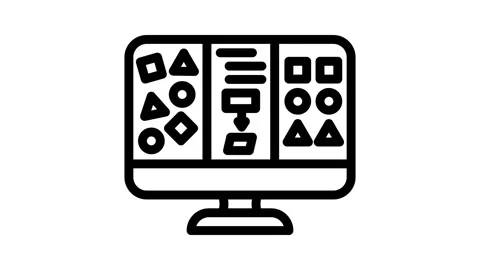Unsupervised machine learning line icon animation Stock Footage 326751848
