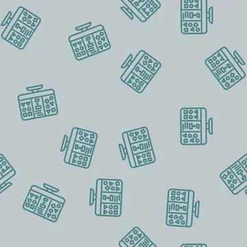 Unsupervised machine learning line vector seamless pattern Illustrazione stock