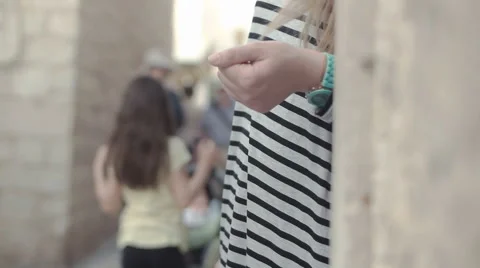 Unsure beggar in slow motion 스톡 동영상 51006640