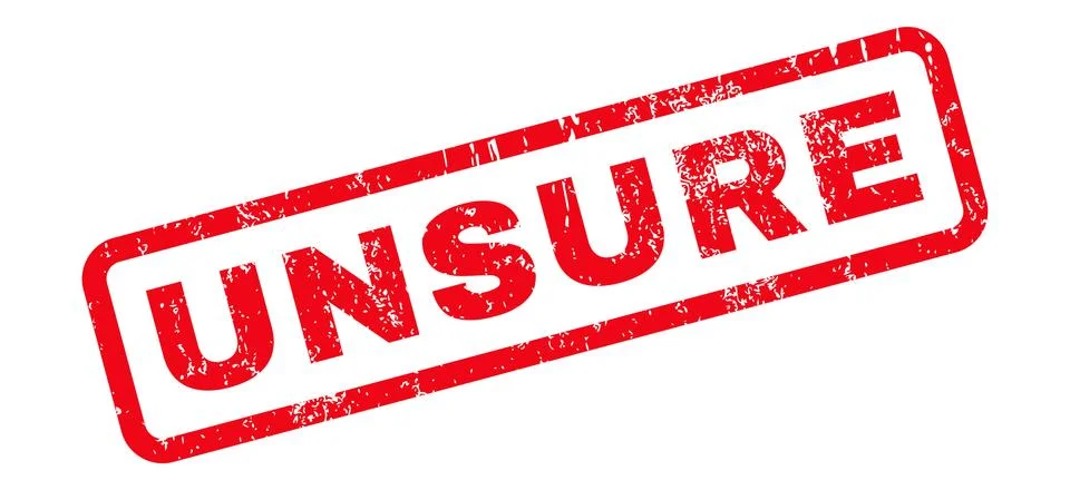 Unsure Rubber Stamp Stock Illustration