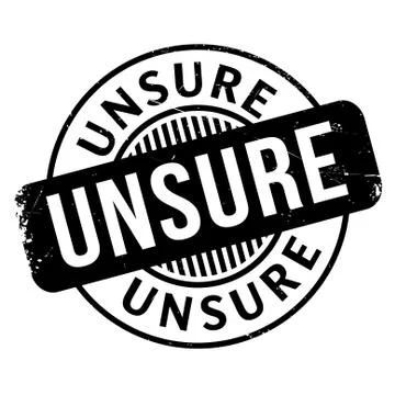 Unsure rubber stamp Stock Illustration