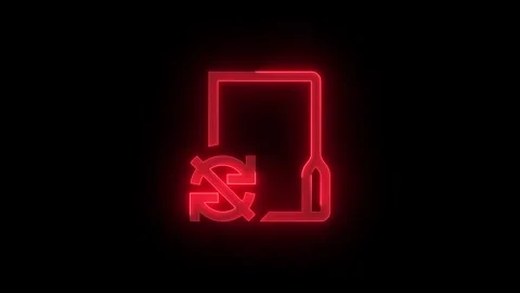 Unsync folder stroke icon glowing neon animation Stock Footage 289524430