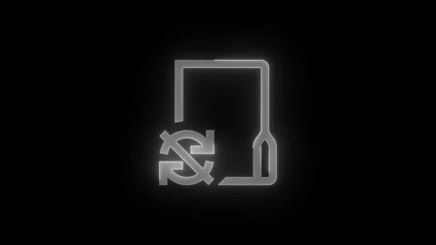 Unsync folder stroke icon glowing neon animation Stock Footage 289524480