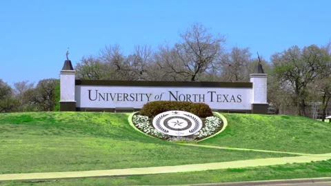 UNT Main SIgn (North) Stock Footage 249646290