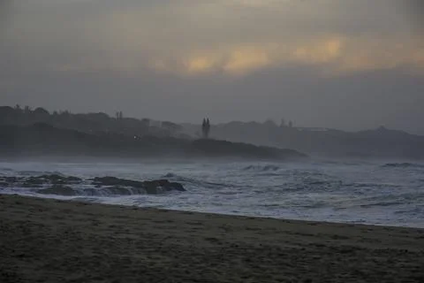 Untamed and less crowded beach of KZN south cioast Durban near Hibberdene Stock Photos