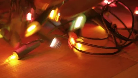 Untangling Christmas Lights Video stock 69824318