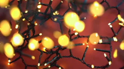 Untangling Christmas lights. Stock Footage 284973420