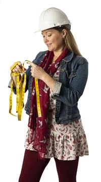 Untangling a yellow tape Stock Photos