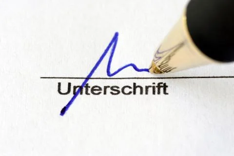 Unterschrift Stock Photos