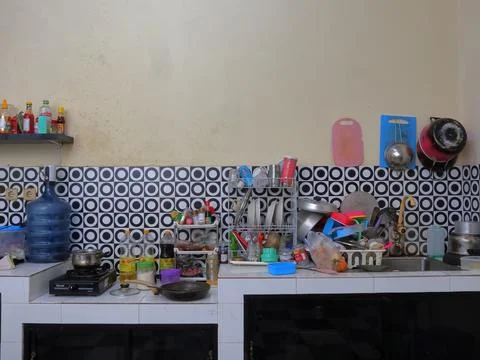 Untidy Kitchenware Stock Photos