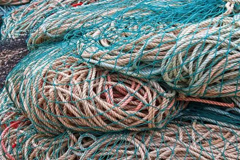 Until next time. Rope stored for the season. Stock Photos