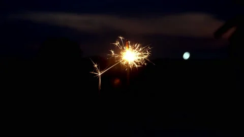 UntitleFireworks background, abstract blur of real golden shining fireworks at d 動画素材 141131555