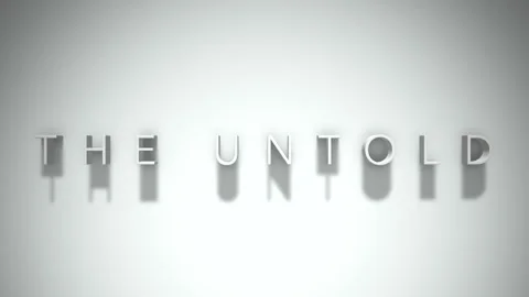 The Untold 3D title animation with shadows on a white background Stock Footage 296718899