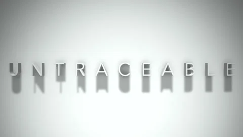 Untraceable 3D title animation with shadows on a white background Stock Footage 297515395