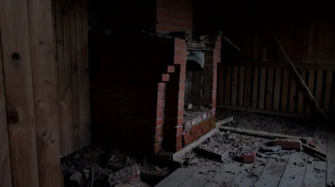 Unusable fireplace Stock-Footage 36524113