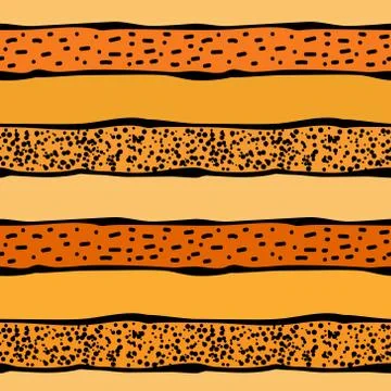 Unusual abstract striped seamless pattern. Vector illustration Stock Illustration