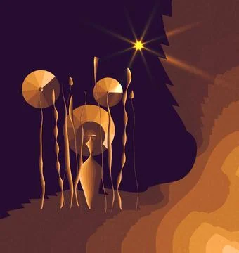 Unusual alien creatures of different shapes against the background of a tex.. Stock Illustration